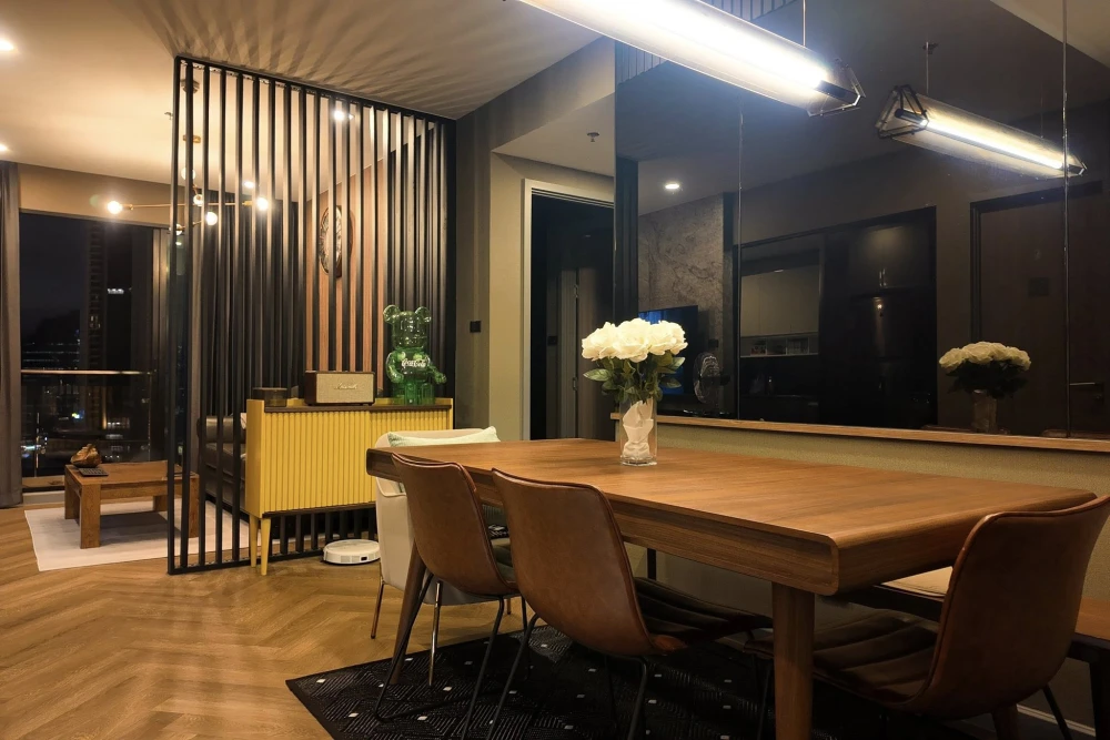 For sale, for rent, Supalai Premier Charoen Nakhon, corner room, quiet, private, not near the elevator, not near the garbage, beautifully decorated,