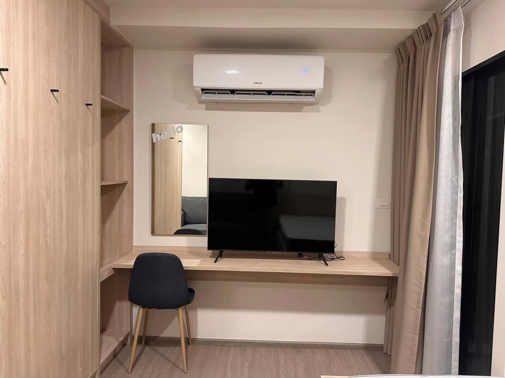 For sale, for rent, The Muve Bangkhae, 1 bedroom, 1 bathroom, fully furnished, just bring your bags and move in.