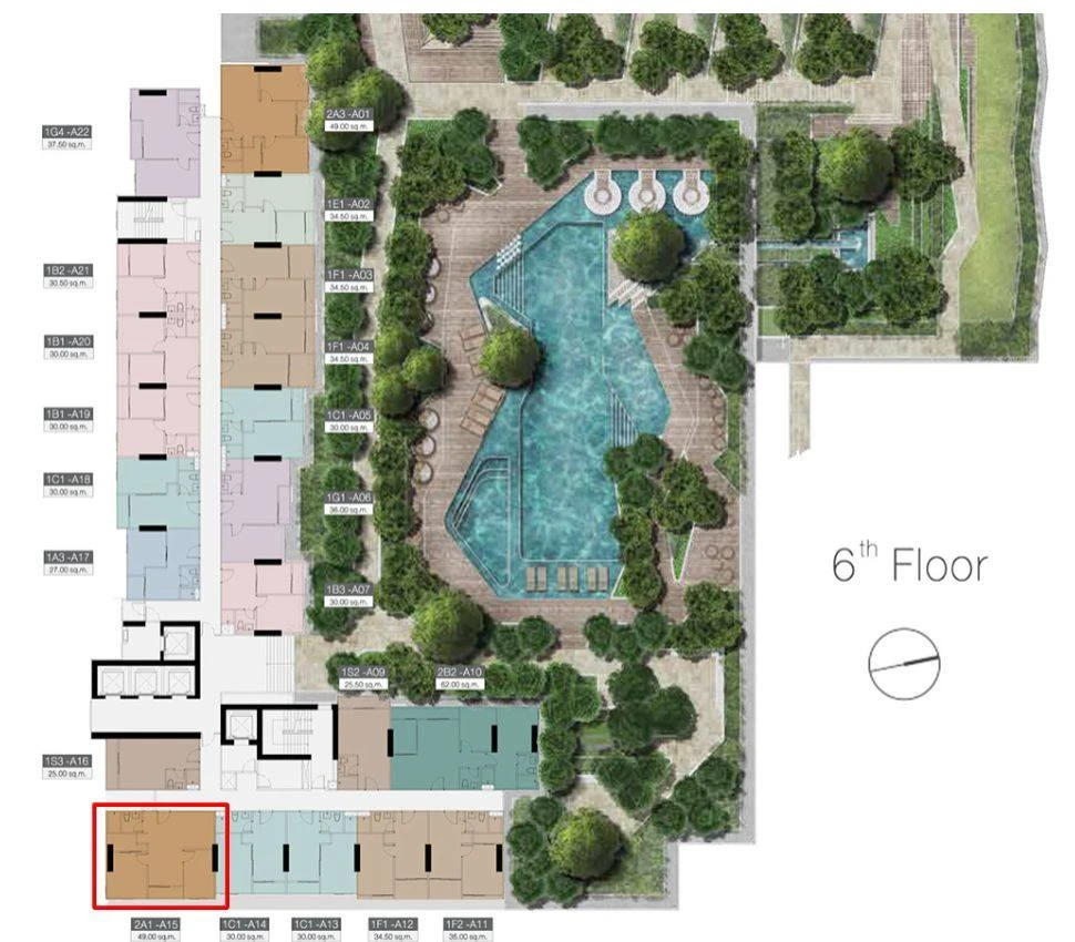 For sale or rent: The Parkland Phetkasem 56, 31st floor, high floor, great view. Reserve now, don't miss out!