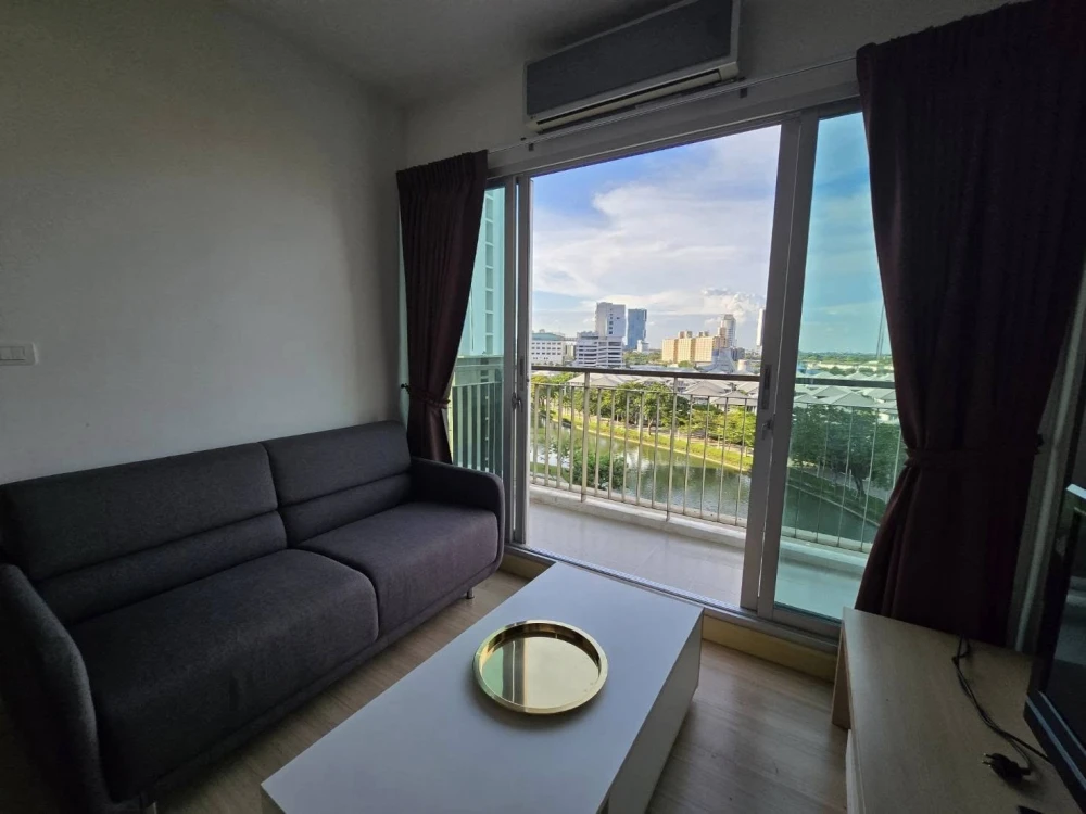 For sale, for rent, The Parkland Srinakarin Lakeside, 8th floor, fully furnished room, nice to live in, if interested, hurry and reserve now, don't wa