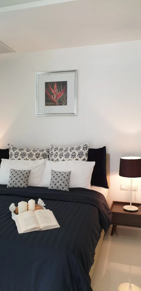 For sale, for rent, The Sanctuary Wong Amat (North Pattaya), private room, very large room, good furniture, book now, don't hesitate.