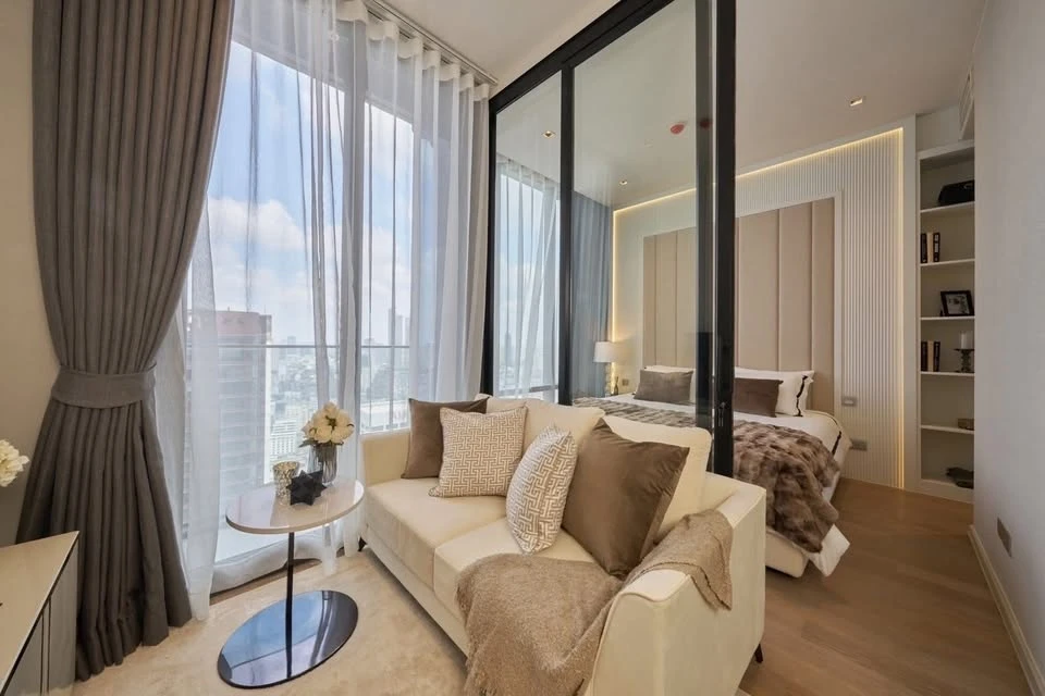 Condo for sale rent: Ashton Silom, beautifully decorated room, pleasant tone, comfortable to the eyes, affordable price, book now.