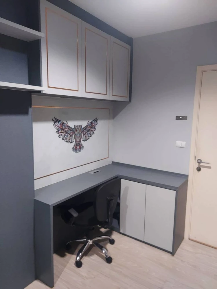 Urgent sale or rent, Aspire Ngamwongwan condo, ready to move in decoration room Built-in is heavy. You can carry your bag and move in.