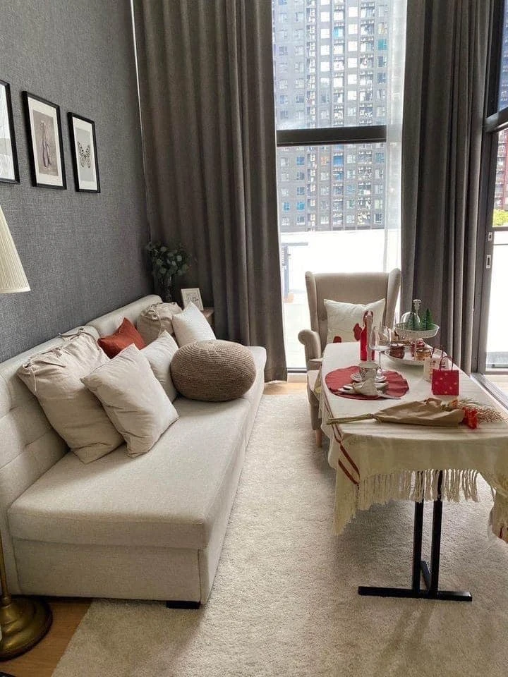 For sale, for rent, Chewathai Residence Asoke Condo, 8th floor, duplex room, fully furnished, ready to move in, don't miss it.