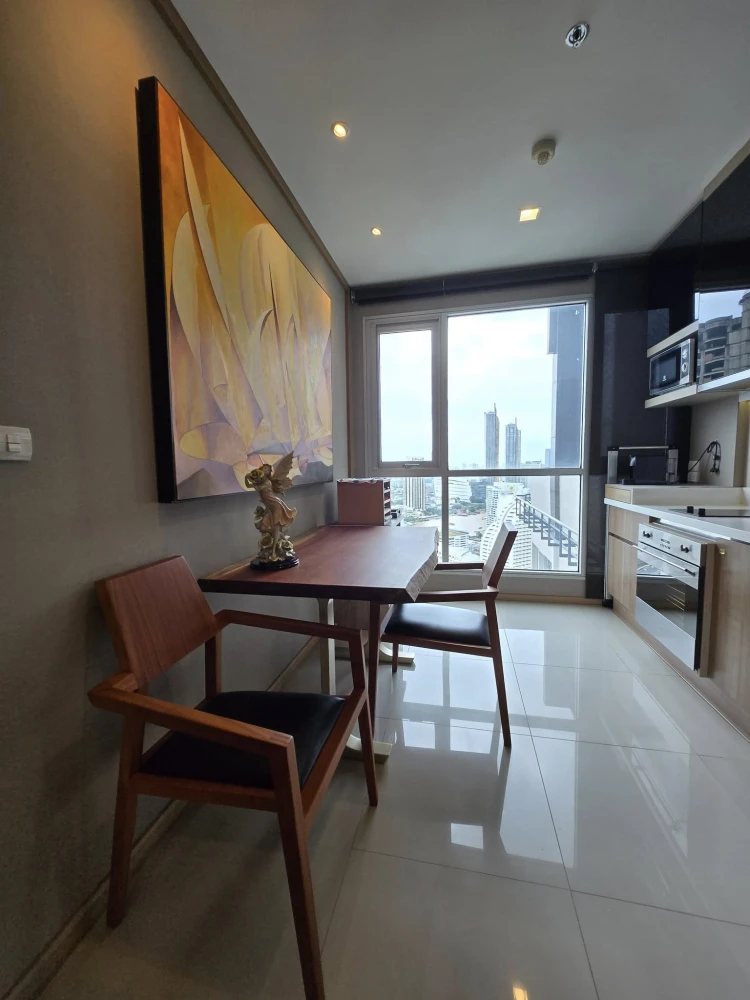 For sale, for rent, Rhythm Sathorn Condo, beautifully decorated room, well-built, 37th floor, river view, must book now.