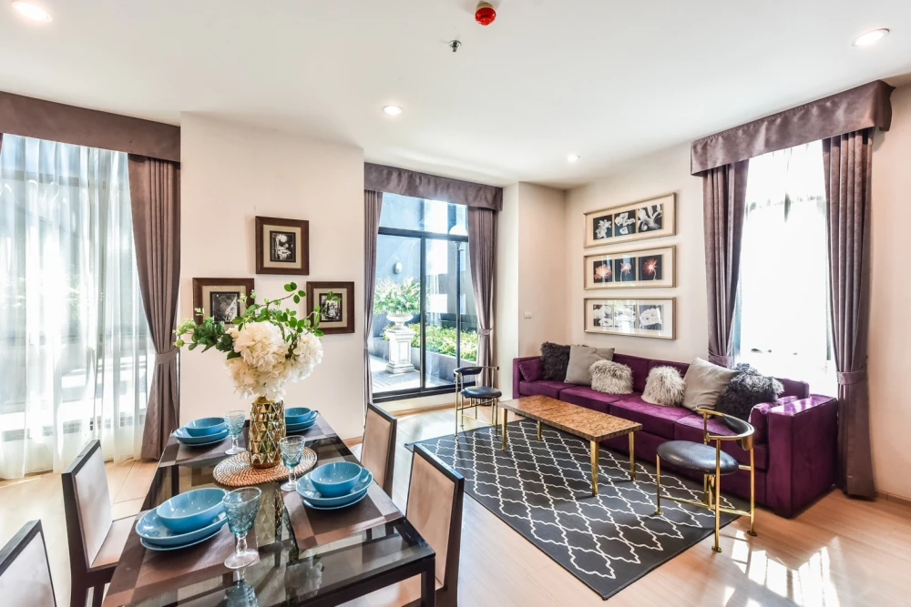 Condo for sale, rent, The Capital Ekkamai-Thonglor, large room, spacious, fully furnished.