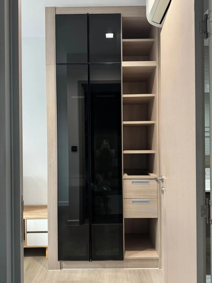 Condo for sale, rent, The Line Asoke-Ratchada, spacious, clean, furniture, equipment, complete electrical appliances