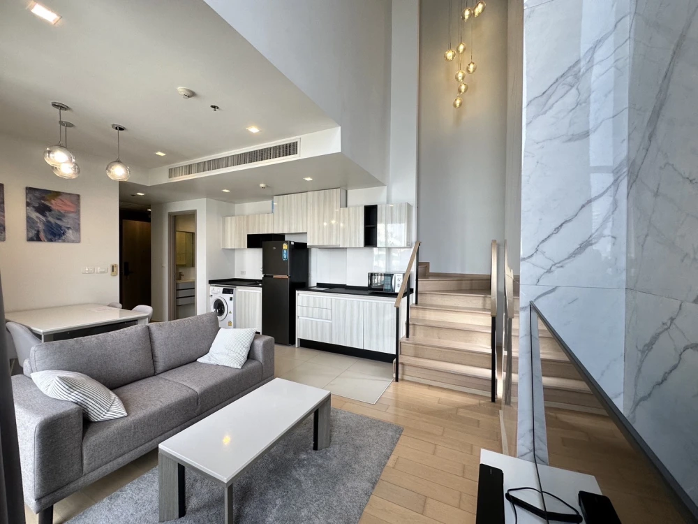 Condo for sale, rent, HQ Thonglor, duplex room, corner room, high floor, beautiful room, ready to move in