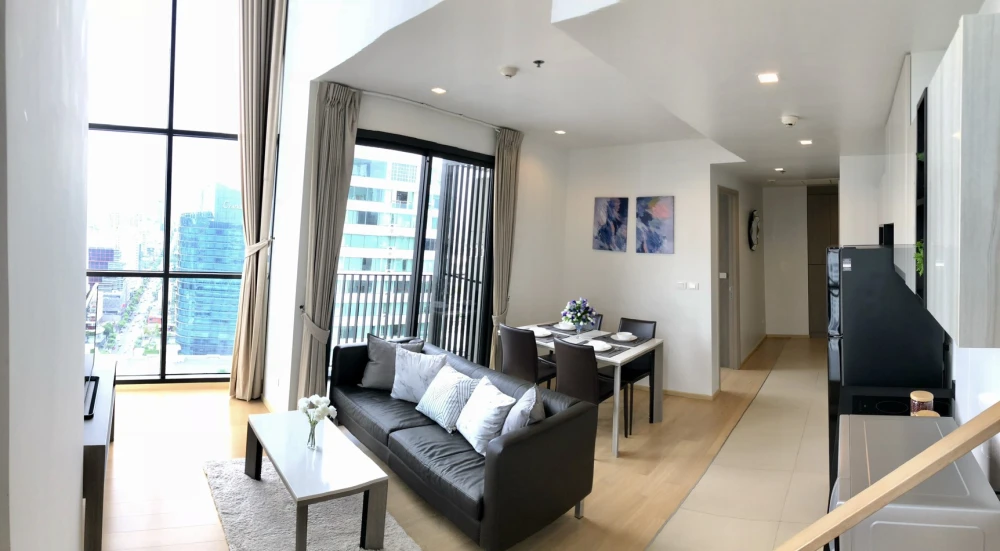 Condo for sale, rent, HQ Thonglor, duplex room, corner room, high floor, beautiful room, ready to move in