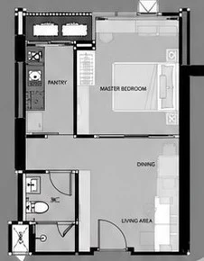 For sale or rent: Condo in the heart of the city, near BTS Chong Nonsi, at Rhythm Sathorn-Narathiwat. Spacious and comfortable rooms. Book now!