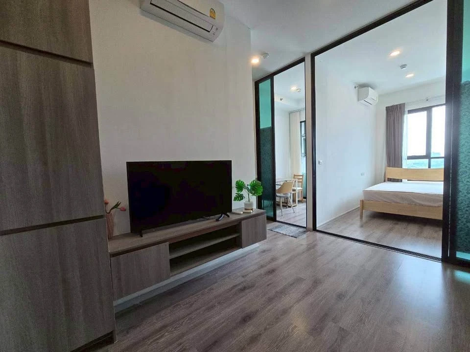 Condo for rent or sale, Knightsbridge Collage, Ramkhamhaeng, south, high floor, definitely not blocking the view. Fully furnished, ready