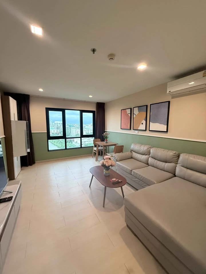 Condo for sale, rent, Knightsbridge Sukhumvit 107, Duplex room with wallpaper around the room, high floor, good view, hurry to book