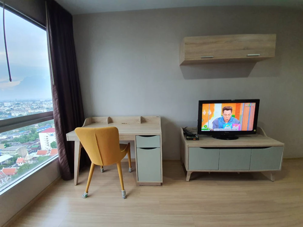 For sale or rent: Casa Ratchada-Ratchaphruek, studio room, high floor, beautiful view, good ventilation, quiet and private. Great value. Book now!
