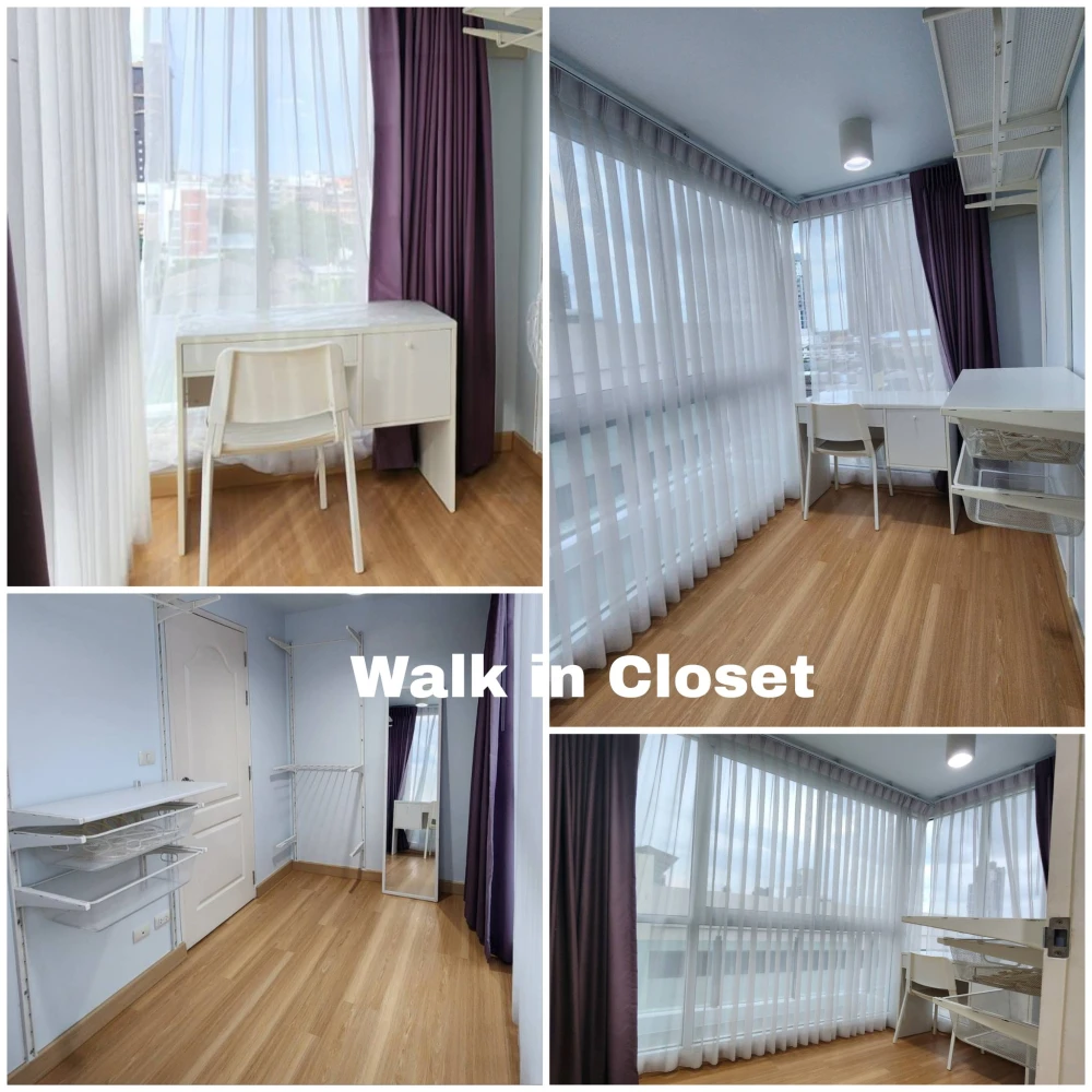 For sale, for rent, Chateau In Town Sukhumvit 64 Sky Moon, 1 bedroom + separate dressing room, 8th floor, open view, good wind, plenty of natural ligh