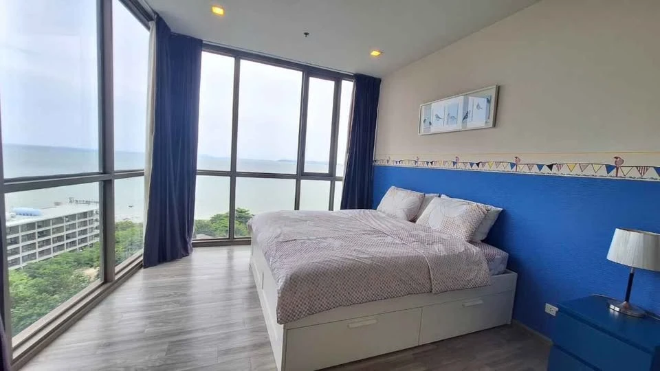 For sale, for rent, Baan Plai Had (North Pattaya) 18, sea view, see the Sanctuary of Truth, shady atmosphere, hurry and book now.