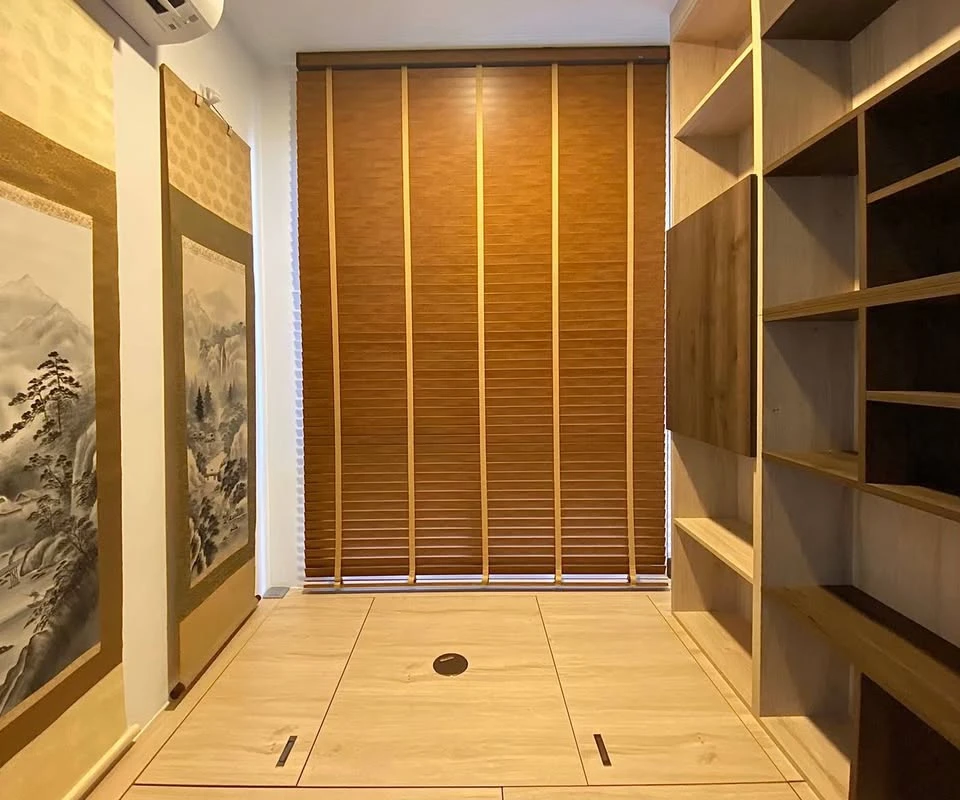 For sale, for rent, Miti Chiva Kaset Station, Fully Furnished, decorated in Japanese style, has tatami room, storage cabinet, lots of shelves, suitabl