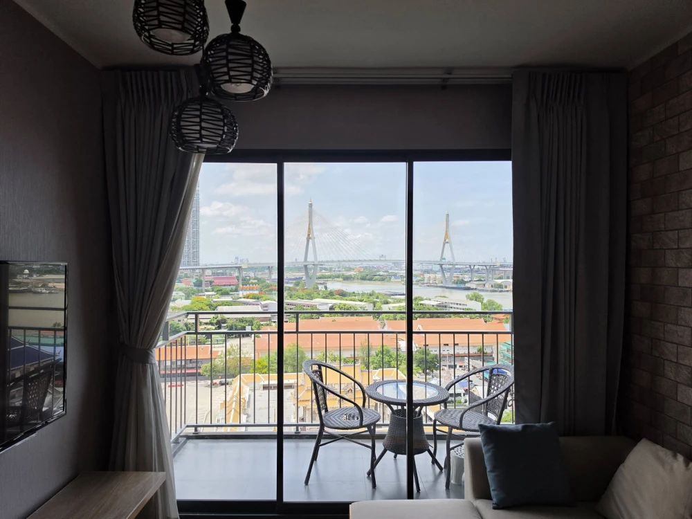 For sale or rent: U Delight Residence Riverfront Rama 3, 16th floor, river and city view, corner unit, fully furnished, ready to move in.