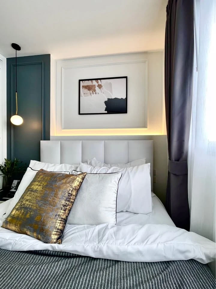 For sale, for rent, Lumpini Center Nawamin (Happyland Phase 5), very beautiful room, good view, very good price, including all props and electrical ap