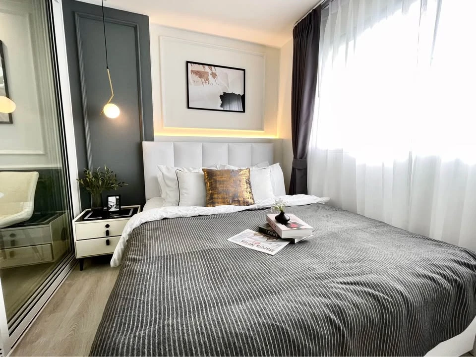 For sale, for rent, Lumpini Center Nawamin (Happyland Phase 5), very beautiful room, good view, very good price, including all props and electrical ap