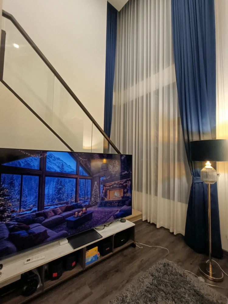 For sale, for rent, Centric Ratchayothin, view of the project garden and the electric train, duplex room, 6.2 meter high ceiling, beautiful room.