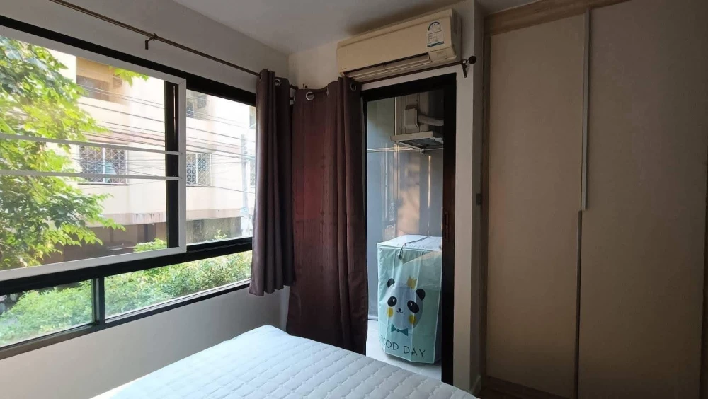 For sale or rent: H2 Ramintra 21, 2nd floor, same floor as the swimming pool, complete with electrical appliances. Don't miss out!