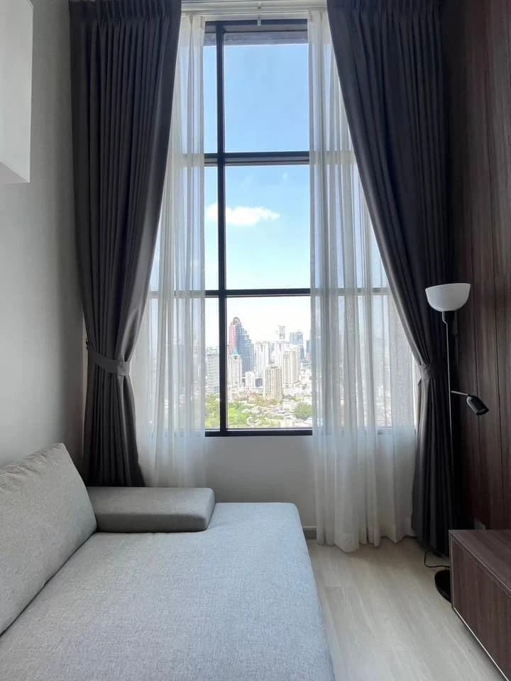 For sale, for rent, Knightsbridge Prime Sathorn, 35th floor, high, city view, well-decorated, warm feeling, hurry and book now.
