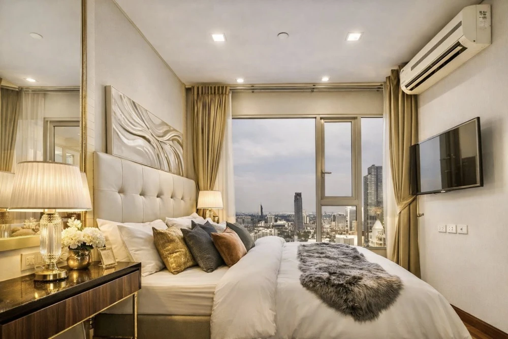 Urgently for rent or sale, Ivy Thonglor Condo, nice room, complete with furniture and electrical appliances. Hurry and reserve now. Don't miss out.