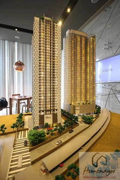 Condo for sale: Noble Revolve Ratchada 2, high-rise view room, fully-built-in throughout the room, complete facilities. You'll regret it if you miss o