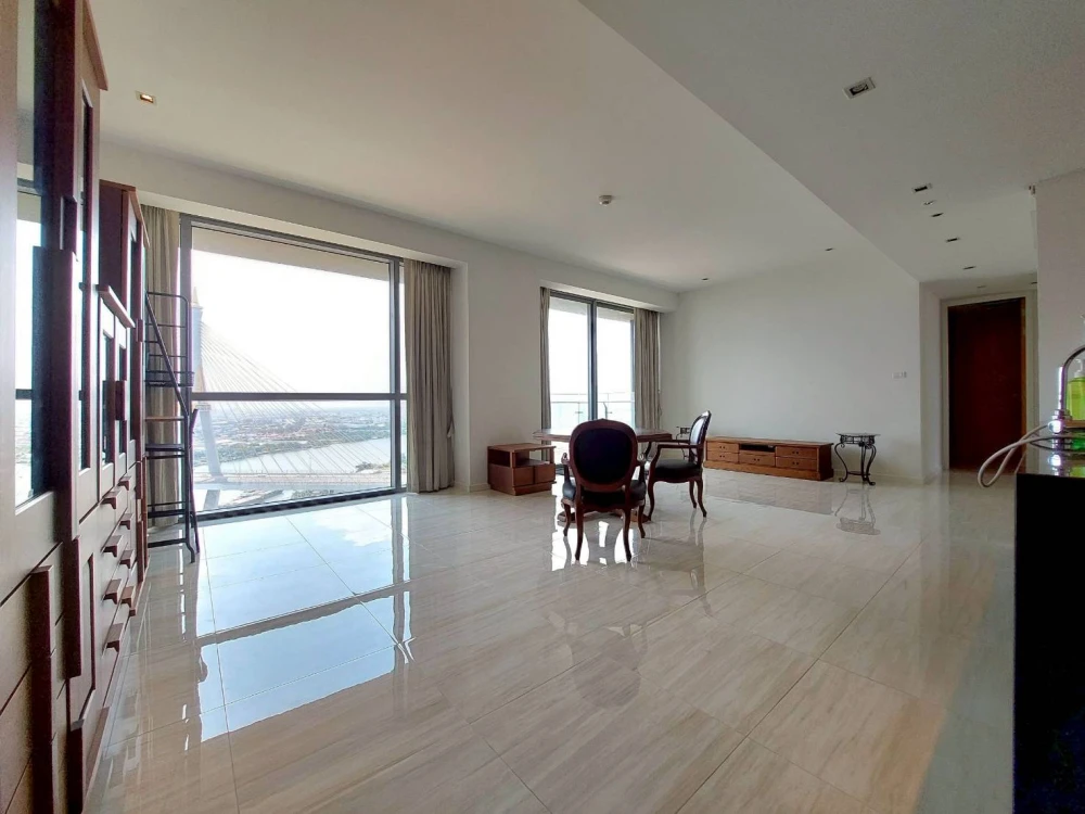 Luxury 127 sq.m. Riverfront Condo for SALE - 25th High Floor (Building A), Fully Furnished with Custom Real Wood Furniture | ✨ The Pano Rama 3