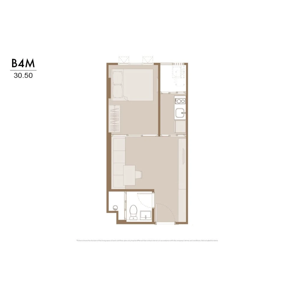 Selling down payment for Aspire Onnut Station, high floor, 26th floor, 1 Bedroom Layout, super cool, hurry up and grab it now!