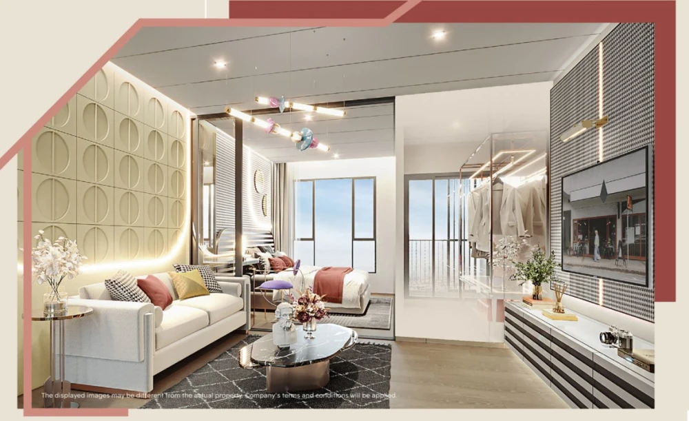 Selling down payment Aspire Sukhumvit - Rama 4, 2 bedrooms, Chao Phraya River view, interested, reserve now.
