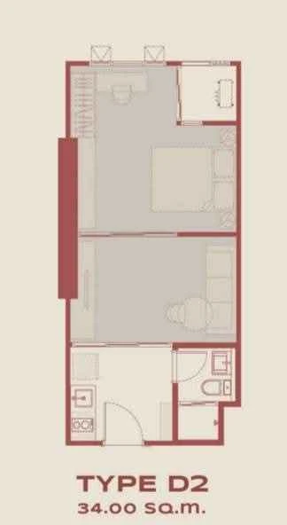 Selling down payment Aspire Sukhumvit - Rama 4, has a city view, next to the fire escape, there is only one room next door, don't miss it.
