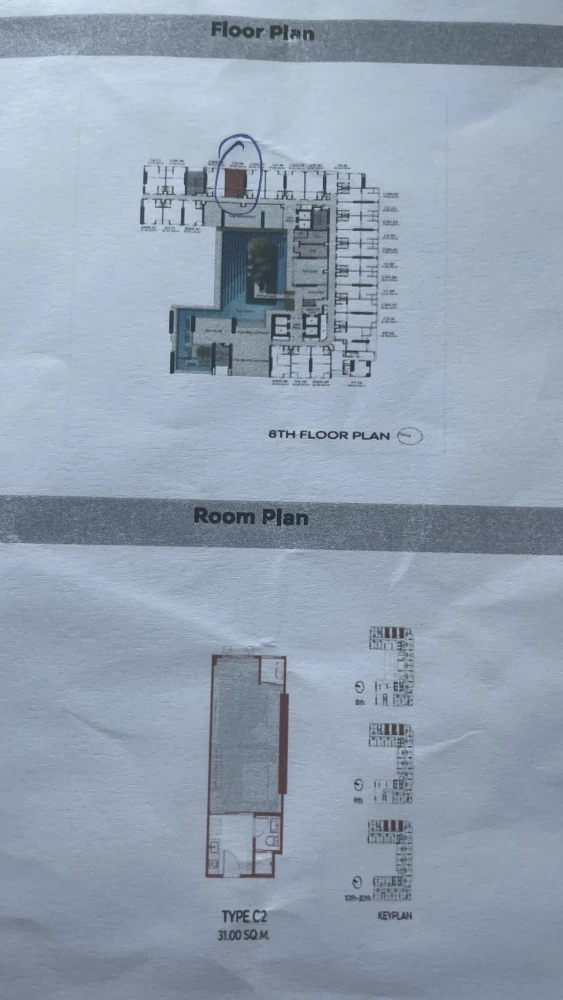 Selling down payment Aspire Sukhumvit-Rama 4, 8th floor, good project, complete common area, reserve now, urgently.