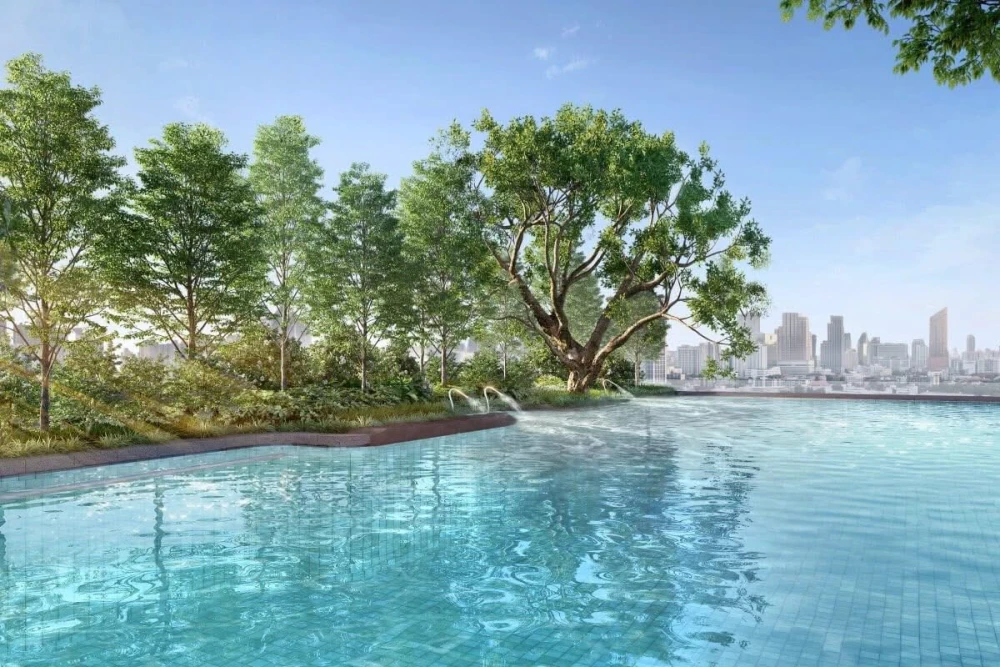 Down payment sale for Aspire Vibha-Victory, 8th floor, same floor as the common area, swimming pool, fitness center, no buildings blocking the view, n