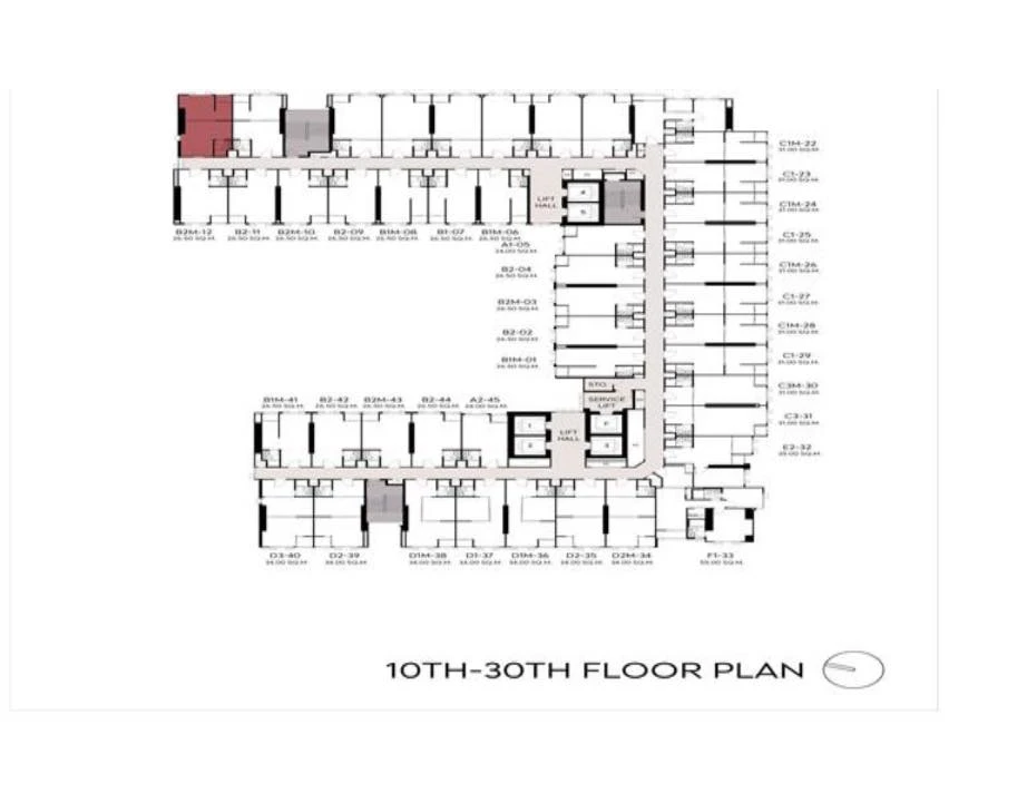 Selling down payment Aspire Sukhumvit - Rama 4, 30th floor, very high, city view, no blocked view, corner room, innermost position, the other side of