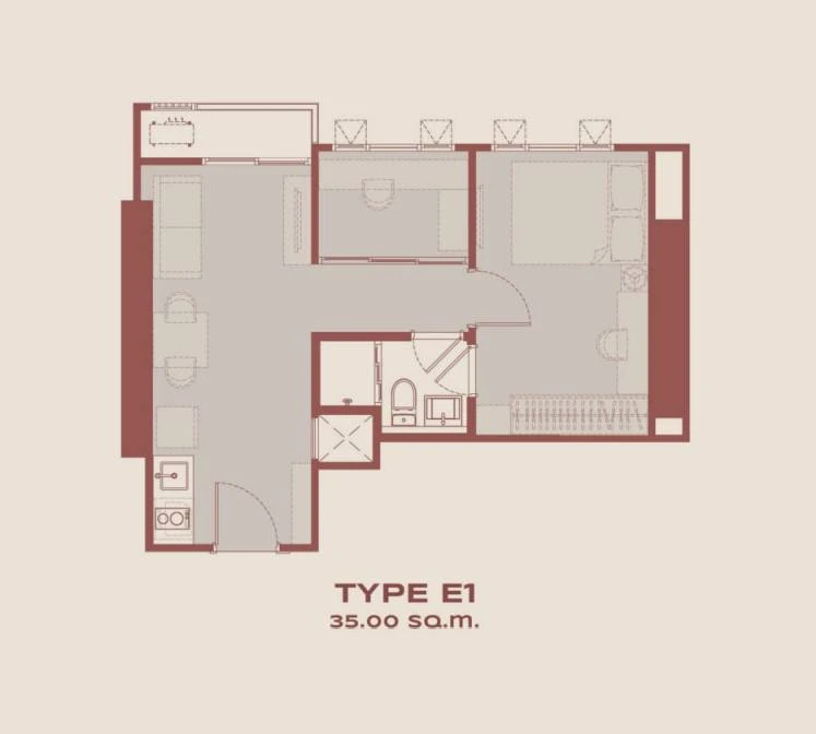 Selling down payment Aspire Sukhumvit - Rama 4, 1 Bed Plus room, 8th floor, north side, open view, come and reserve now.