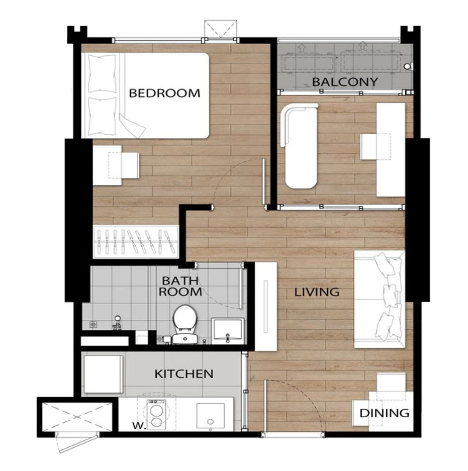Chapter One Spark Charan for sale, nice room, good location, comes with complete furniture, don't miss it.