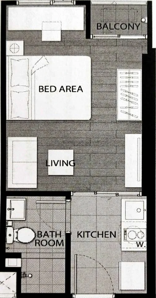 Selling down payment Chapter One Spark Charan, corner position, not next to elevator, not next to garbage, very good price! Complete set of furniture,