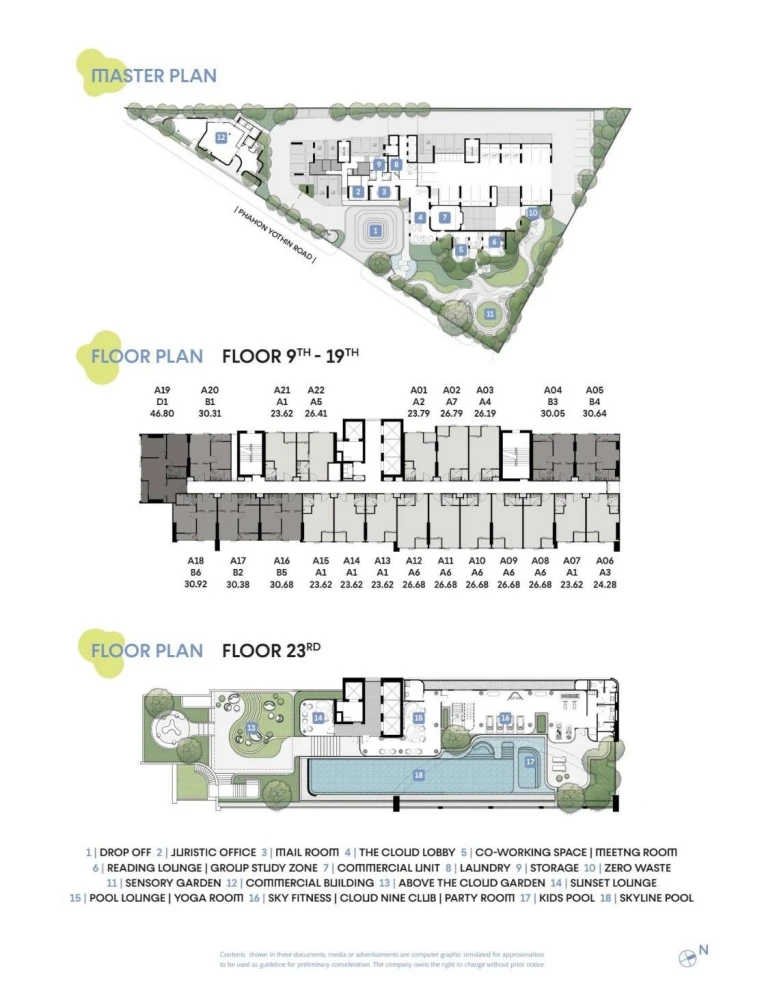 Selling down payment for COBE Kaset Sripatum, 9th floor. Great view, not obstructed by other buildings. Located next to the BTS Green Line, very conve