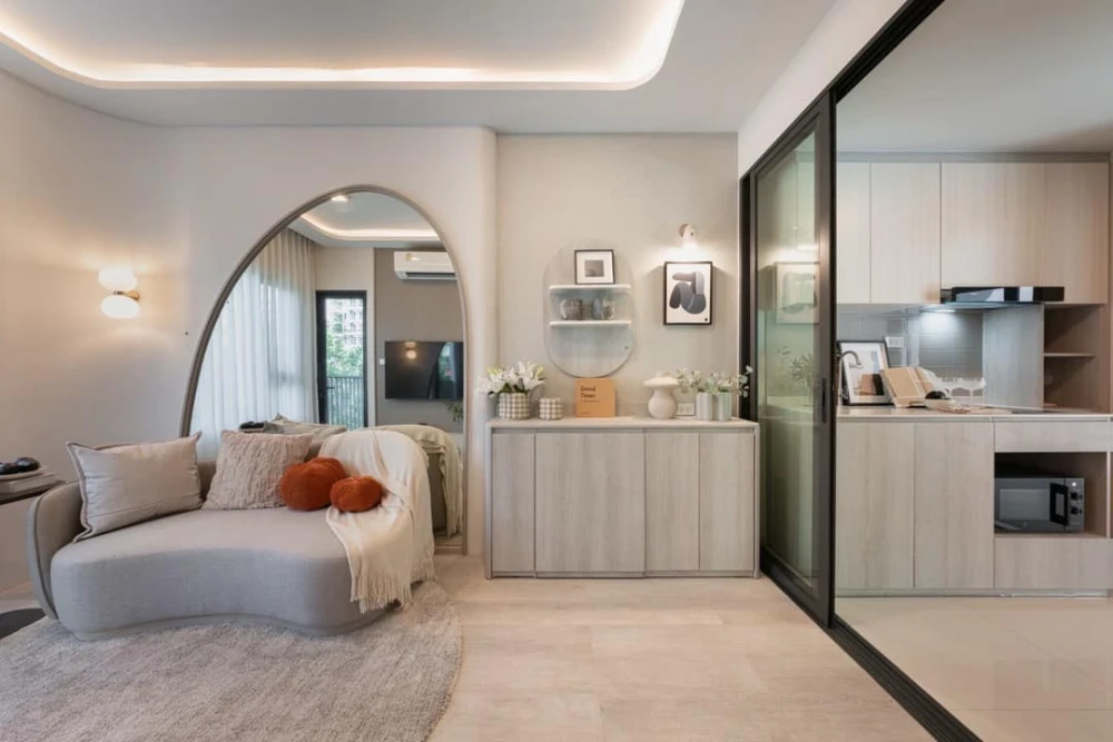 Selling down payment for COBE Ratchada - Rama9. The project area is very large, meeting all lifestyle needs. Good location, convenient transportation.
