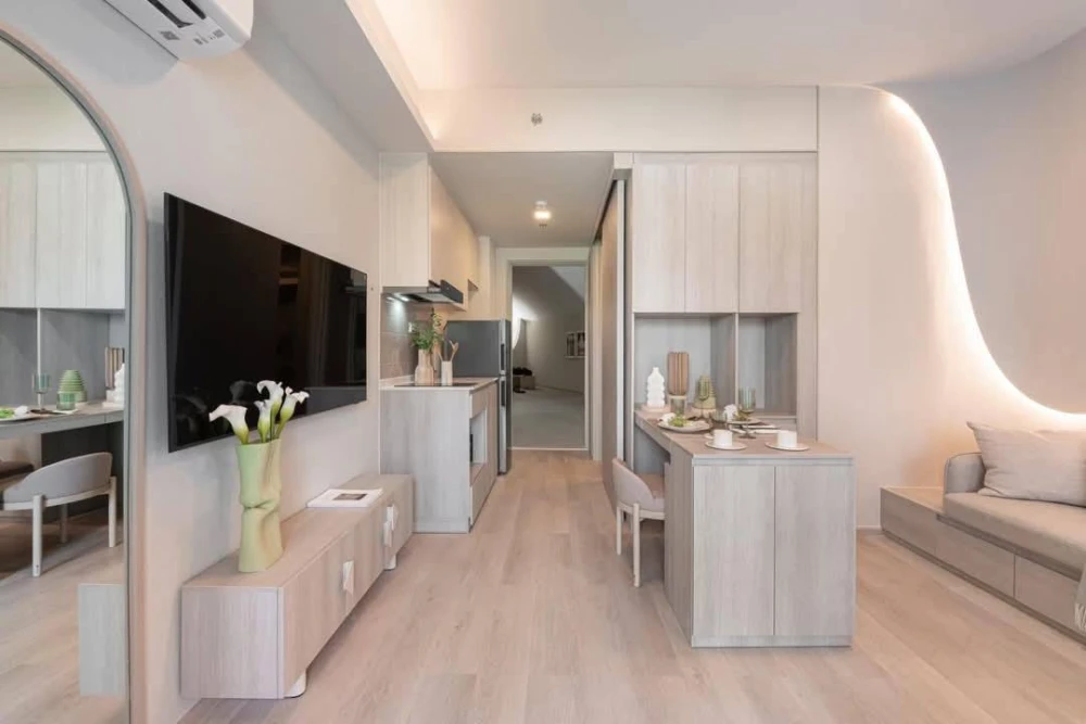 Selling down payment COBE Ratchada Rama 9, 16th floor, good project, great location, complete common area, reserve now, urgently.