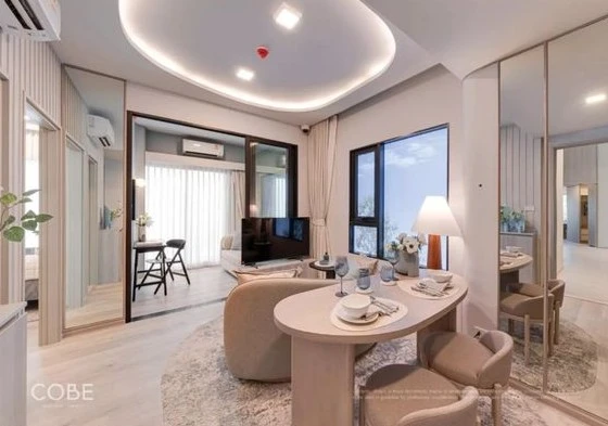 Selling down payment for COBE Ratchada Rama 9. A lovely unit on the 12th floor with ample living space,a great location,and a beautiful view. Book now