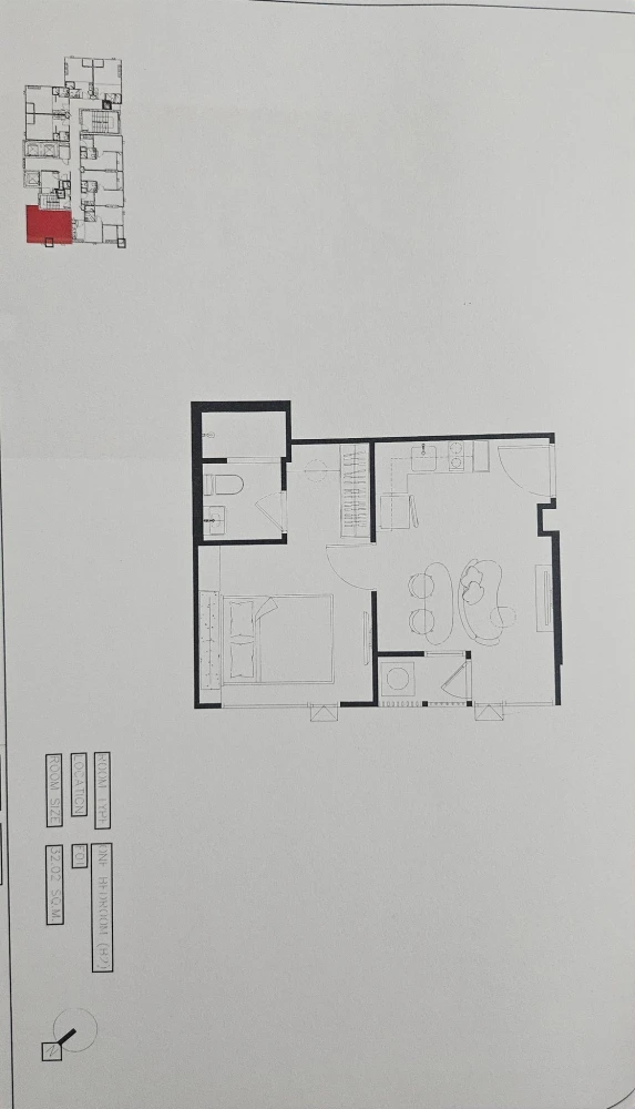 Down payment sale for COBE Ratchada Rama 9, corner room with privacy, 4th floor, good location, comes with complete facilities, don't miss it.