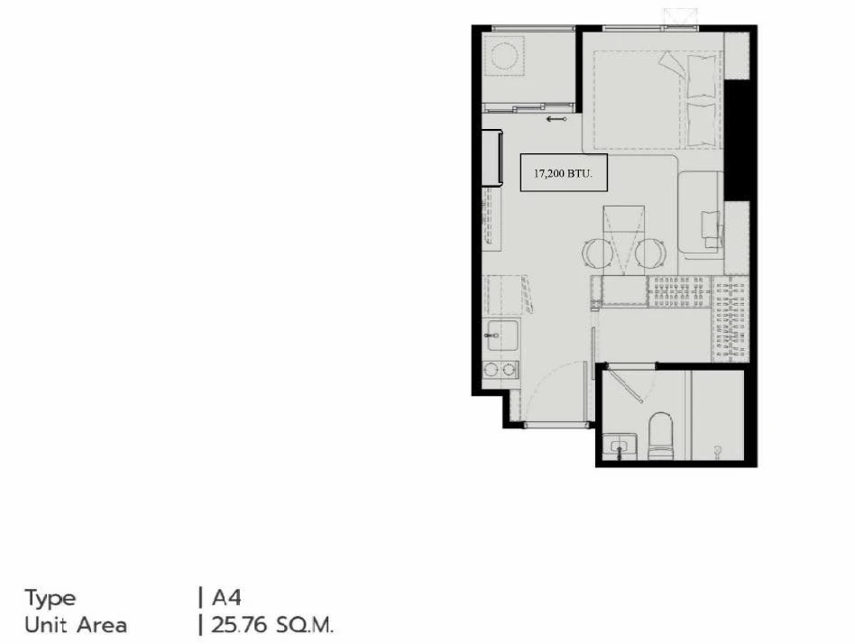 Selling down payment for COBE Ratchada Rama 9, studio unit. Excellent location, fully furnished. Book now!