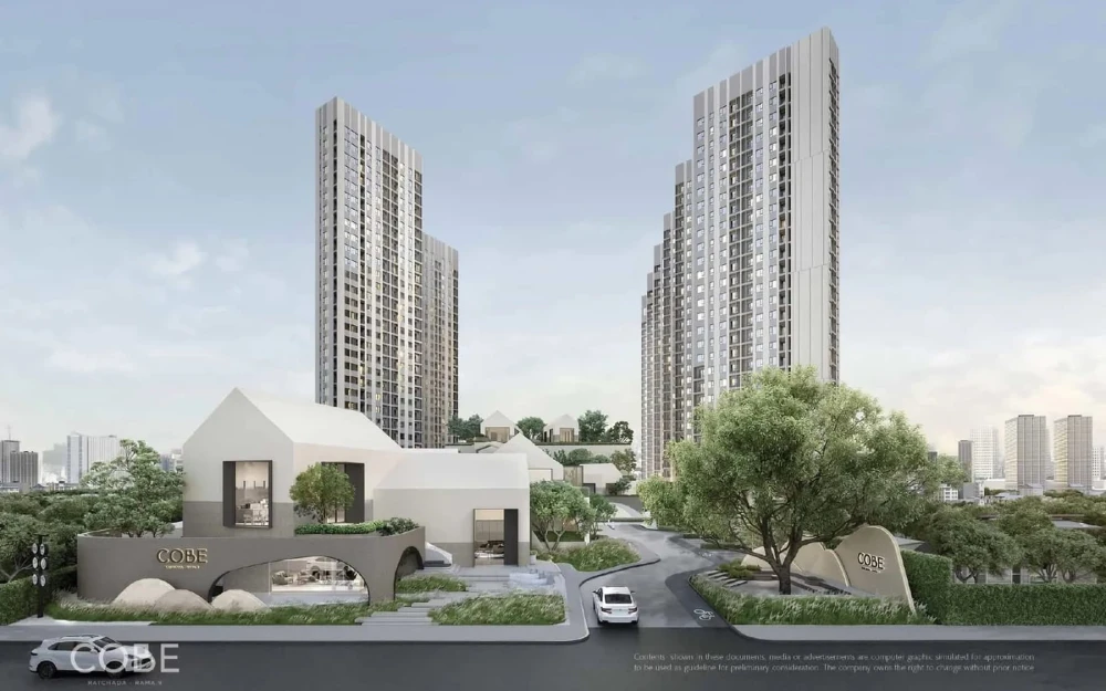 Down payment sale for COBE Ratchada Rama 9, studio room, good location, full facilities, hurry and reserve now!