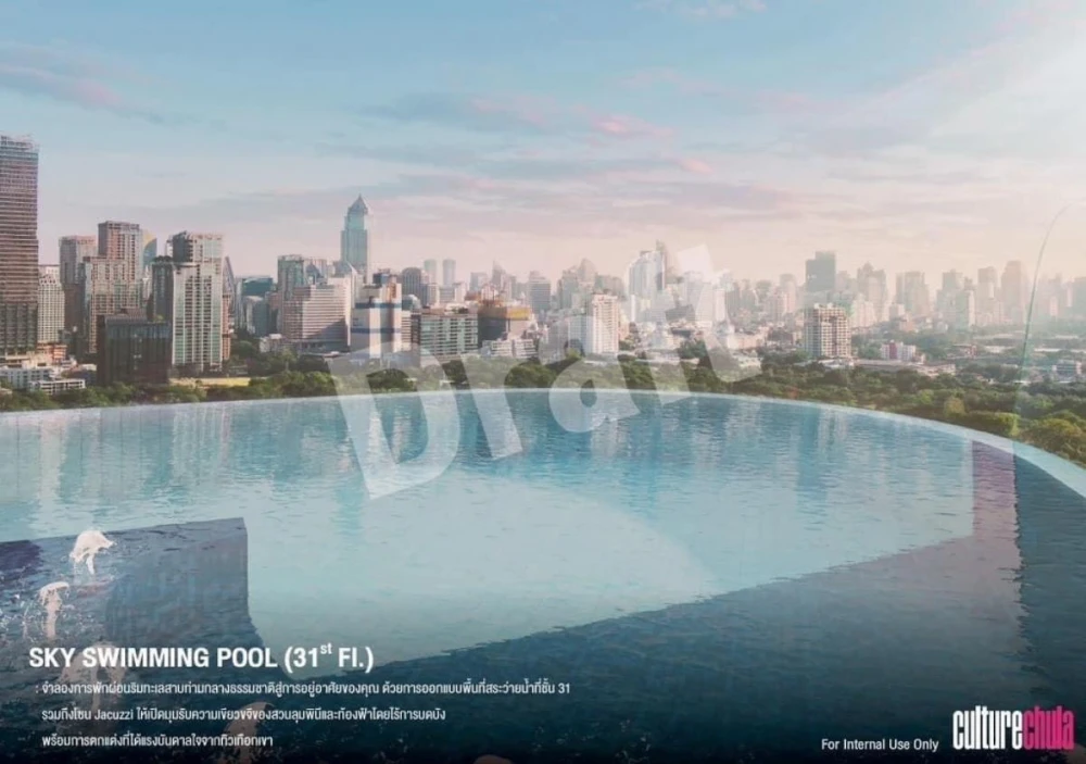 Down payment for sale, Culture Chula, 24th floor, garden view, good project, worth living in, reserve now, urgent.