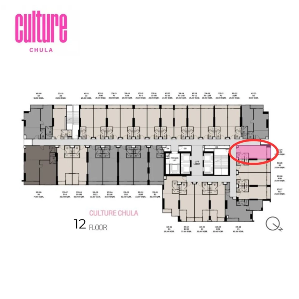Down payment sale for Culture Chula, 1 bedroom, 32.5 sq m., the best in the project, great price, come and own it today.