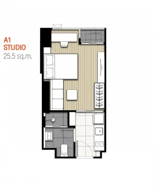 Selling down payment for Culture Thonglor, 18th floor, very good position, in a great location, hurry and reserve now!