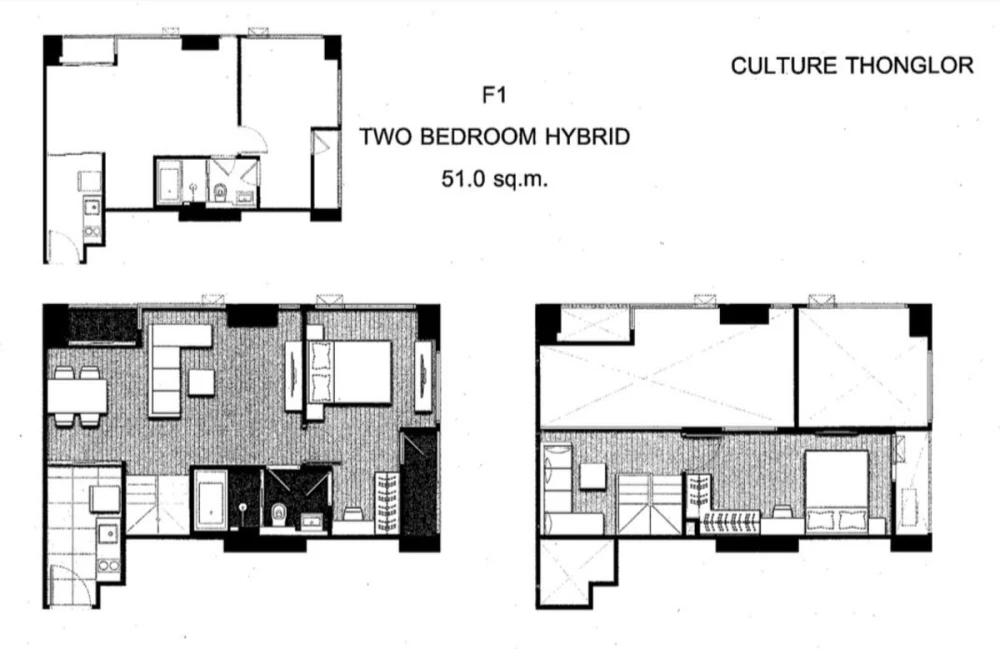 Down payment sale, Culture Thonglor, 35th floor, position 04, high ceiling, airy, if interested, hurry and reserve now.