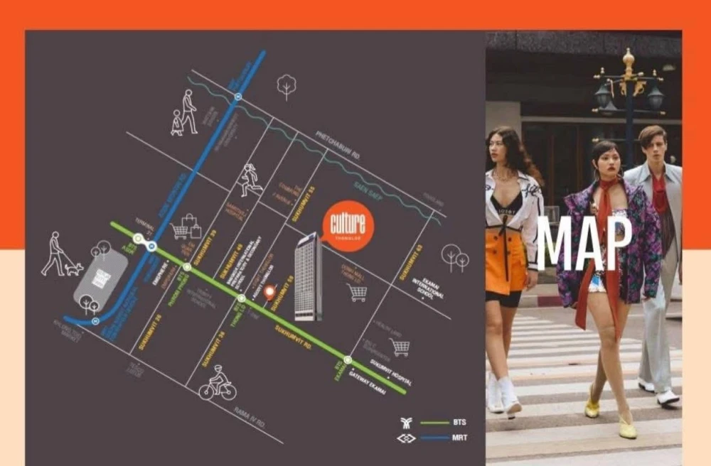 Selling pre-sale units at Culture Thonglor, Ekkamai-facing view with no obstructing buildings. Located in a prime location. Book now to secure your un